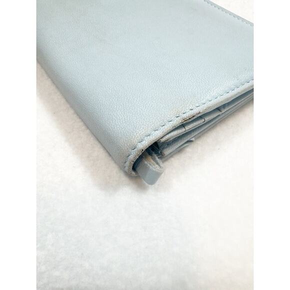 Burberry Baby Blue Leather Wallet with Nova Check Interior - Picture 9 of 9